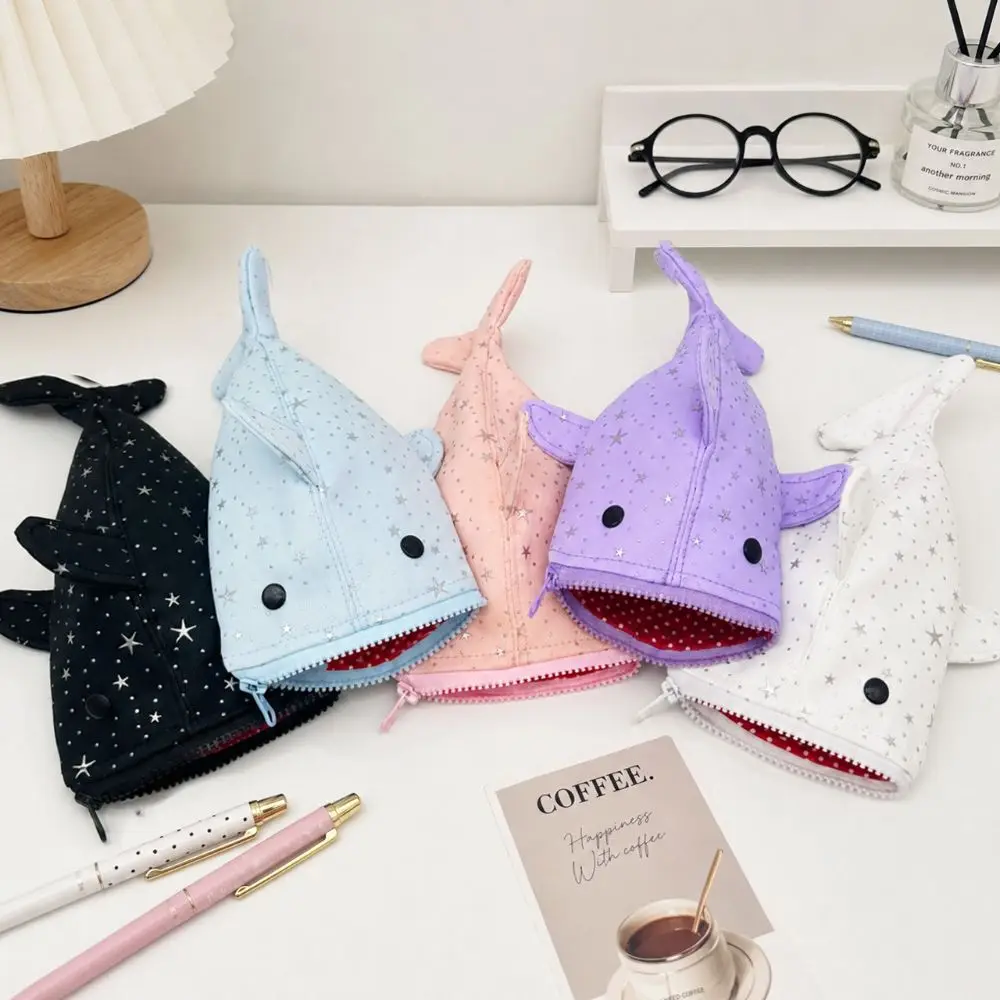 Large Capacity Shark Pencil Case Kawaii Portable Pencil Pouch Multi-functional High Appearance Level Pencil Holder for Teens