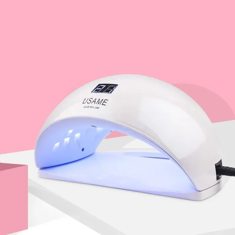 NOQ Lampada per fototerapia per unghie 24 Perline lampada a LED 48W Temporizzazione multi-ingranaggio Induzione a infrarossi Usame Lampada calda Macchina per manicure