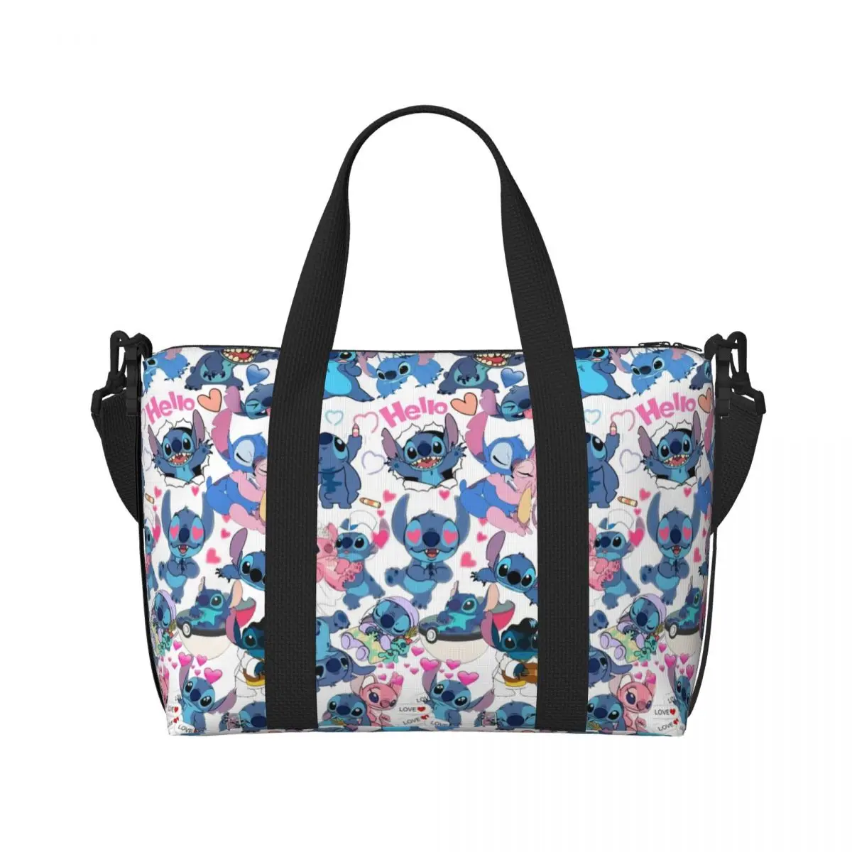 Bolso de mano personalizado de dibujos animados para mujer, bolsa grande de hombro para compras, gimnasio, playa, viaje