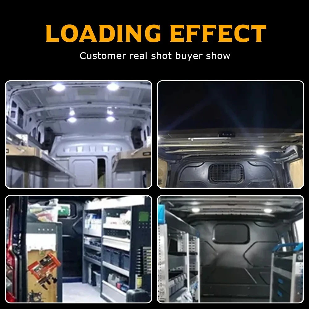 1PCS 2014-2023 For Ford Transit Connect Car Interior Trunk Light LED Interior Load Cargo Dome Light