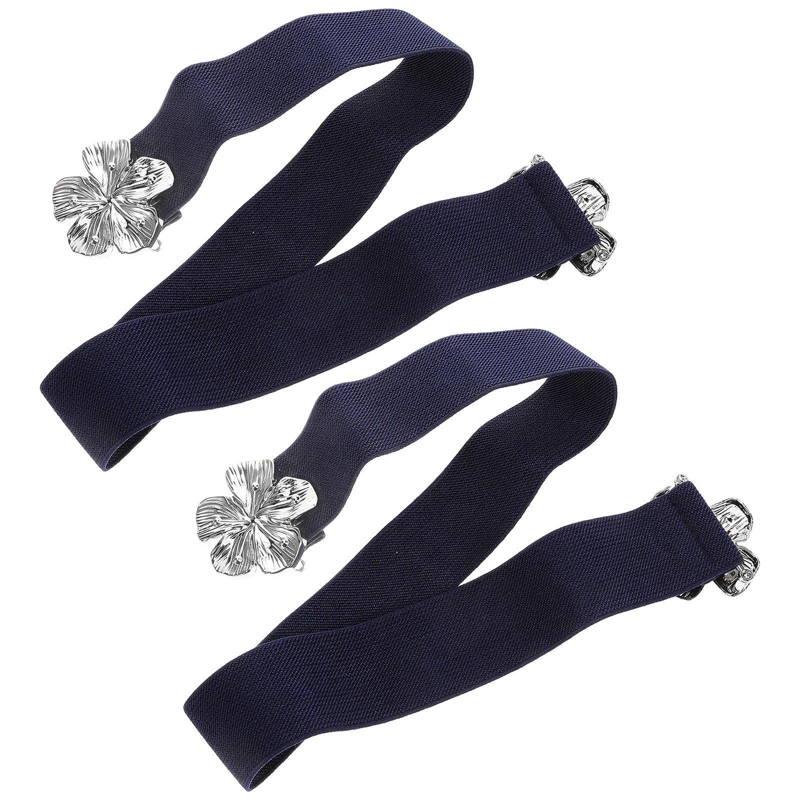 

2pcs Elastic Waist For Women Wide Stretchy Vintage Floral Buckle Fashion Dress Belt Casual Party Beach Wear Adjustable Durable