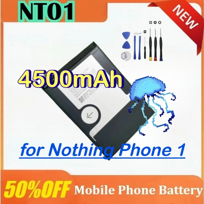 

New 4500mAh NT01 Replacement Lithium Polymer Battery for Nothing Phone 1 for Nothing Phone ONE Mobile Phone Batteries