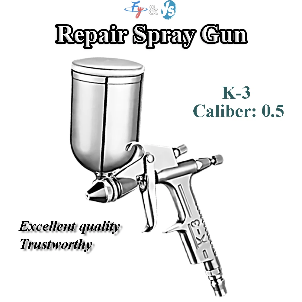 K3 Spray Gun 0.5mm Nozzle, Pneumatic HVLP Mini Spray Gun for Small Repair R2 Coloring Patch Air Paint Sprayer