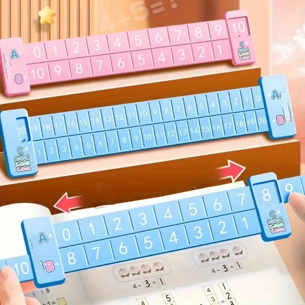 Early Education Number Decomposition Ruler Enlightenment Aid Learning Straight Ruler Plastic Stationery Student Ruler Addition