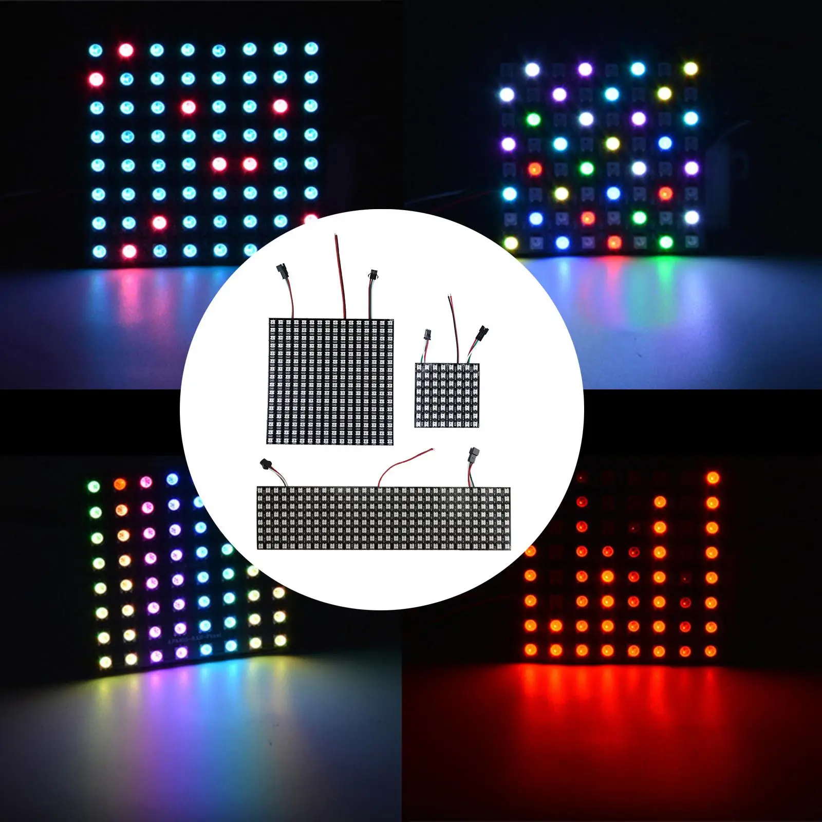 LED Pixels Matrix Panel Screen WS2812B Programmed Full Color RGB Individual