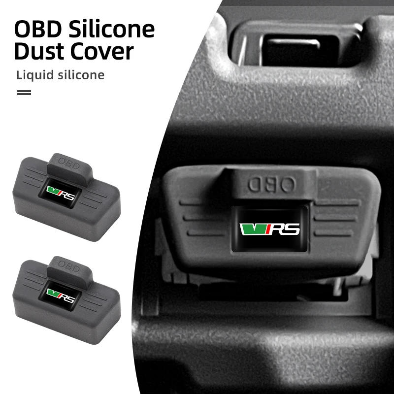 Car OBD Port All-in-One Dust Cover Silicone Clogging Cap Auto Accessories For Skoda VRS Octavia Kamiq Kodiaq Karoq RS Superb