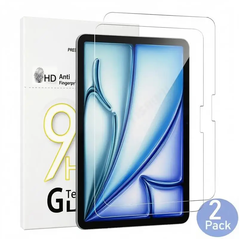 

2Pcs Tempered Glass Screen Protector For Apple IPad Pro 9.7 10.5 11 13inch iPad 7 8 9th Air M2 M3 M4 Air 1th 2th 9.7