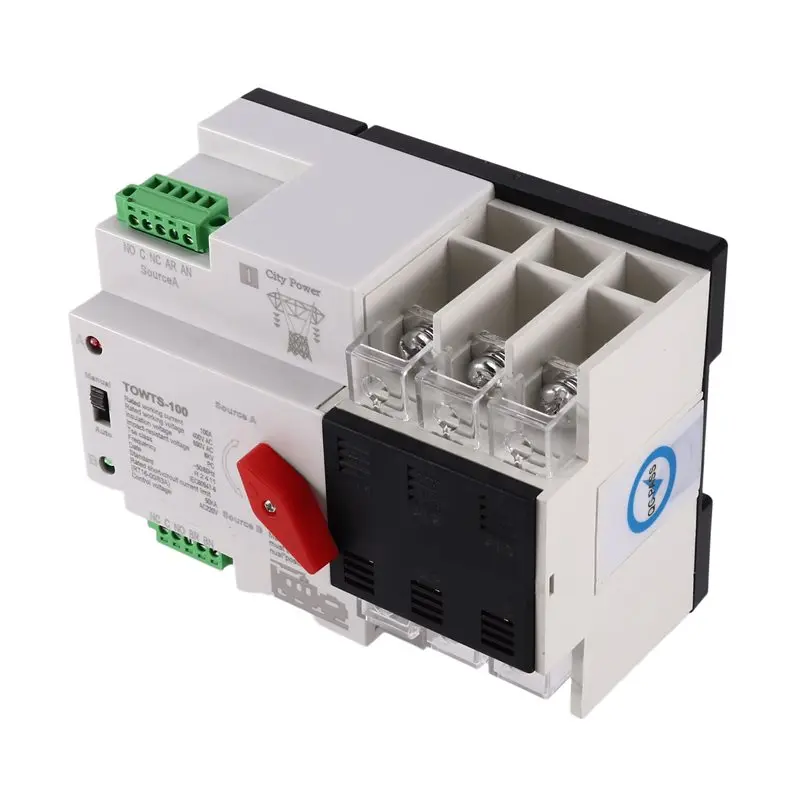 ABGE-Dual Power Switch 3P 100A Household Power Transfer Switch Manual/Automatic Dual Power Switch
