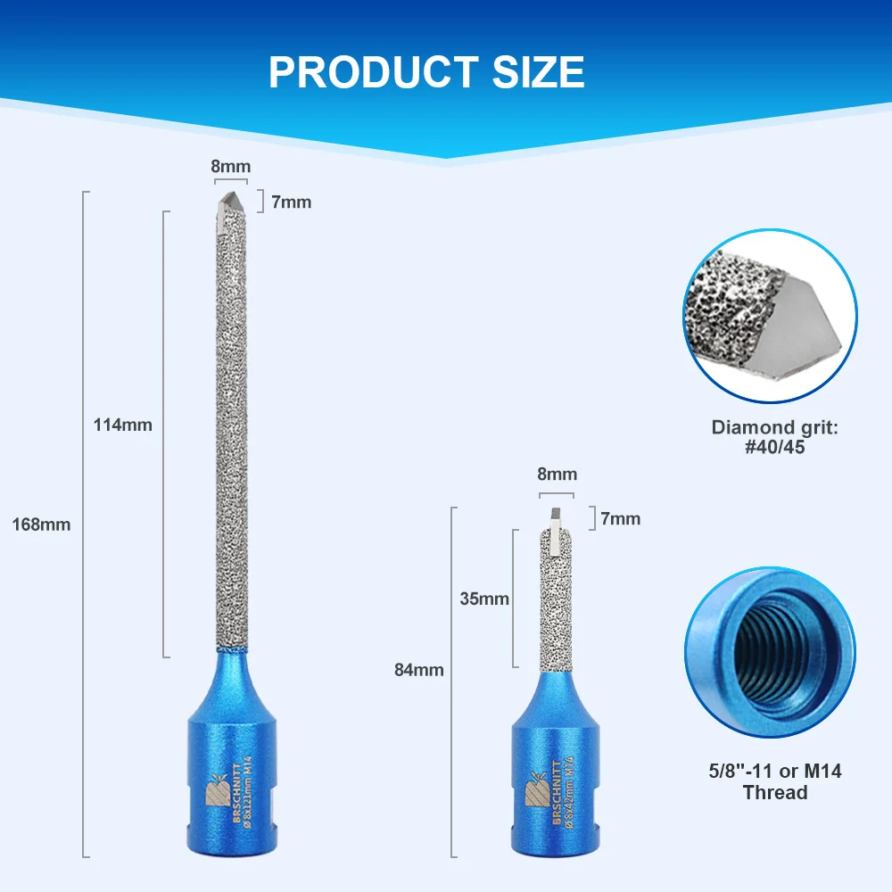 BRSCHNITT 1 peça broca de fresagem de diamante para argamassa alvenaria tijolo superior carboneto m14 rosca haste redonda remoção de impurezas de argamassa