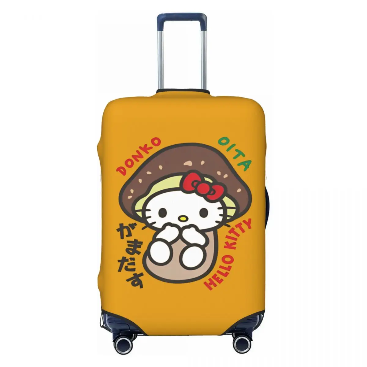 

Hello Kitty Mushroom Suitcase Cover Flight Cruise Trip Strectch Luggage Case Protection