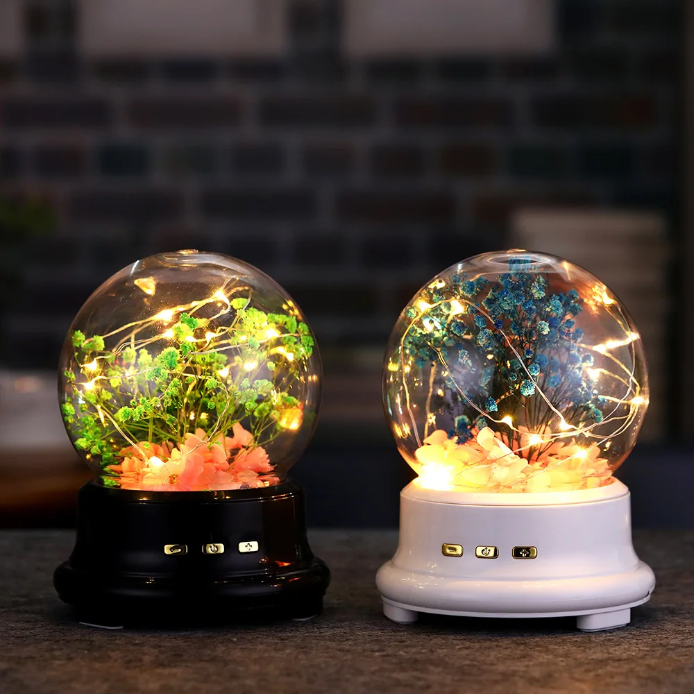 UTHAL LA-1 The New Dream Music Light Can Be Inserted Into The Card Bluetooth Speaker Immortal Flower Luminous Music Box Portable