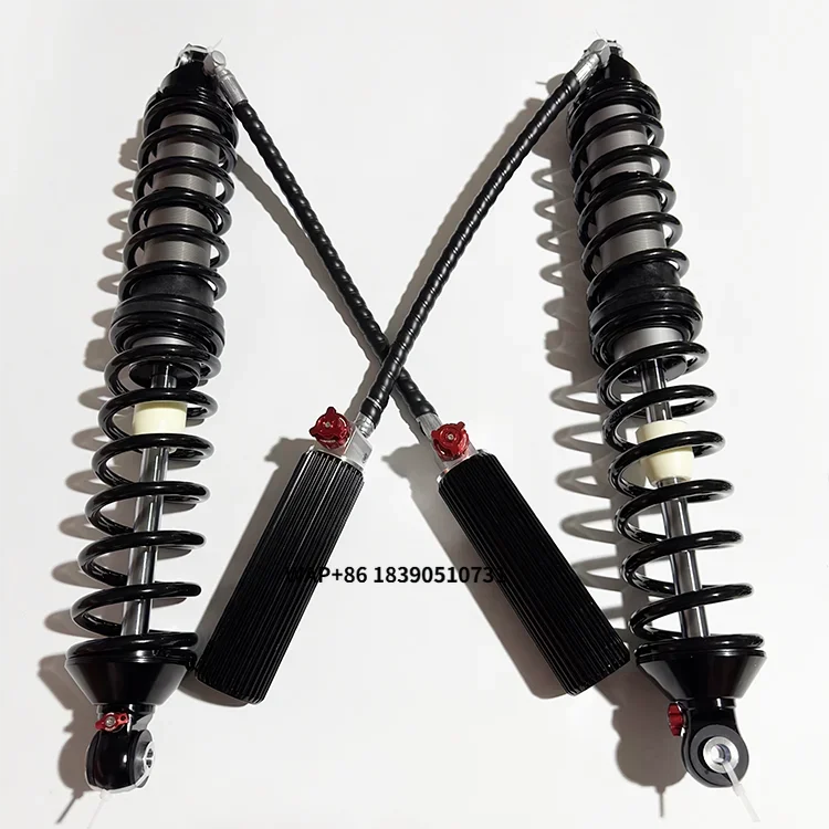 4x4   Off-road 14 Inch Double Twisted Thread 2.5 Pipe Diameter Black Compression Adjustable in 24 Sections
