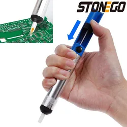 STONEGO Aluminum Metal Suction Pump Tin Gun Welding Pen Suction Cup Vacuum Removal Soldering Iron Desoldering Hand Welding Tool