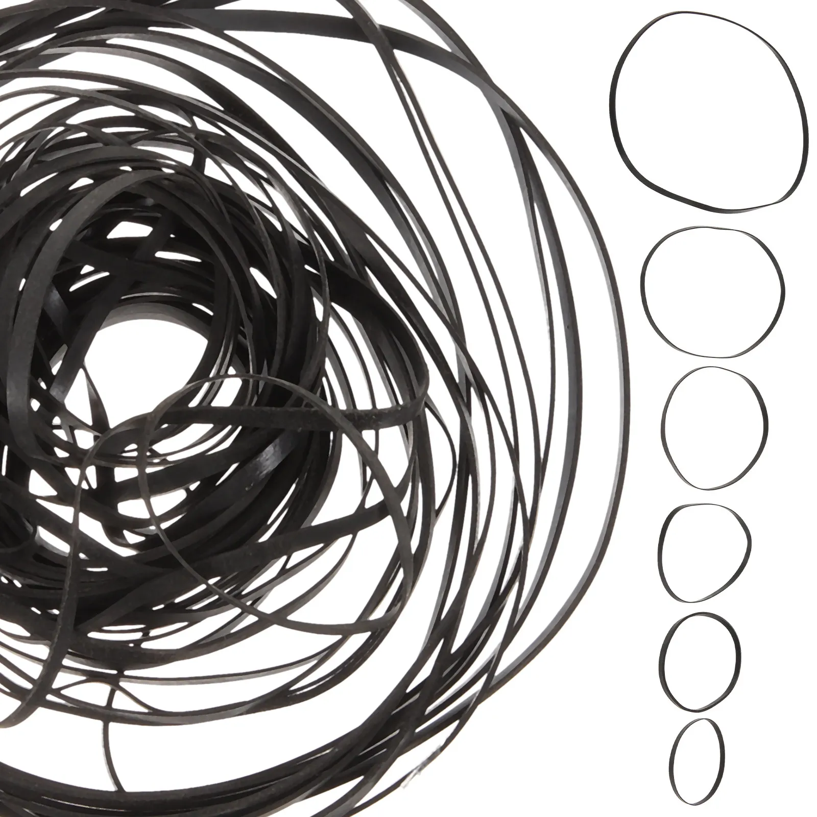 

50 шт. резиновых ремней для кассетных магнитофонов, износостойкие, для ремонта и обслуживания, обеспечивающие плавную передачу, запасные части