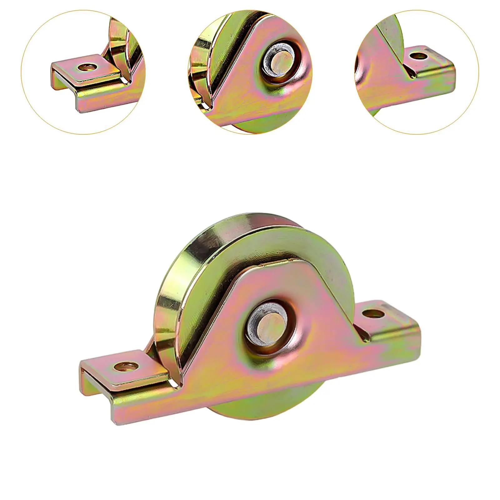 Picture 7: Sliding Door Roller Zinc Alloy Slide Wheels with Bracket for Garage Sliding Gate Motor Sliding Door Apparatus
