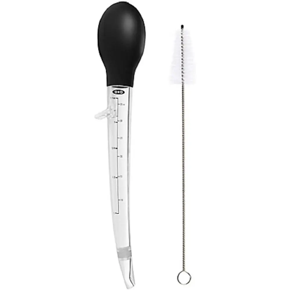 Angled Turkey Baster with Cleaning Brush