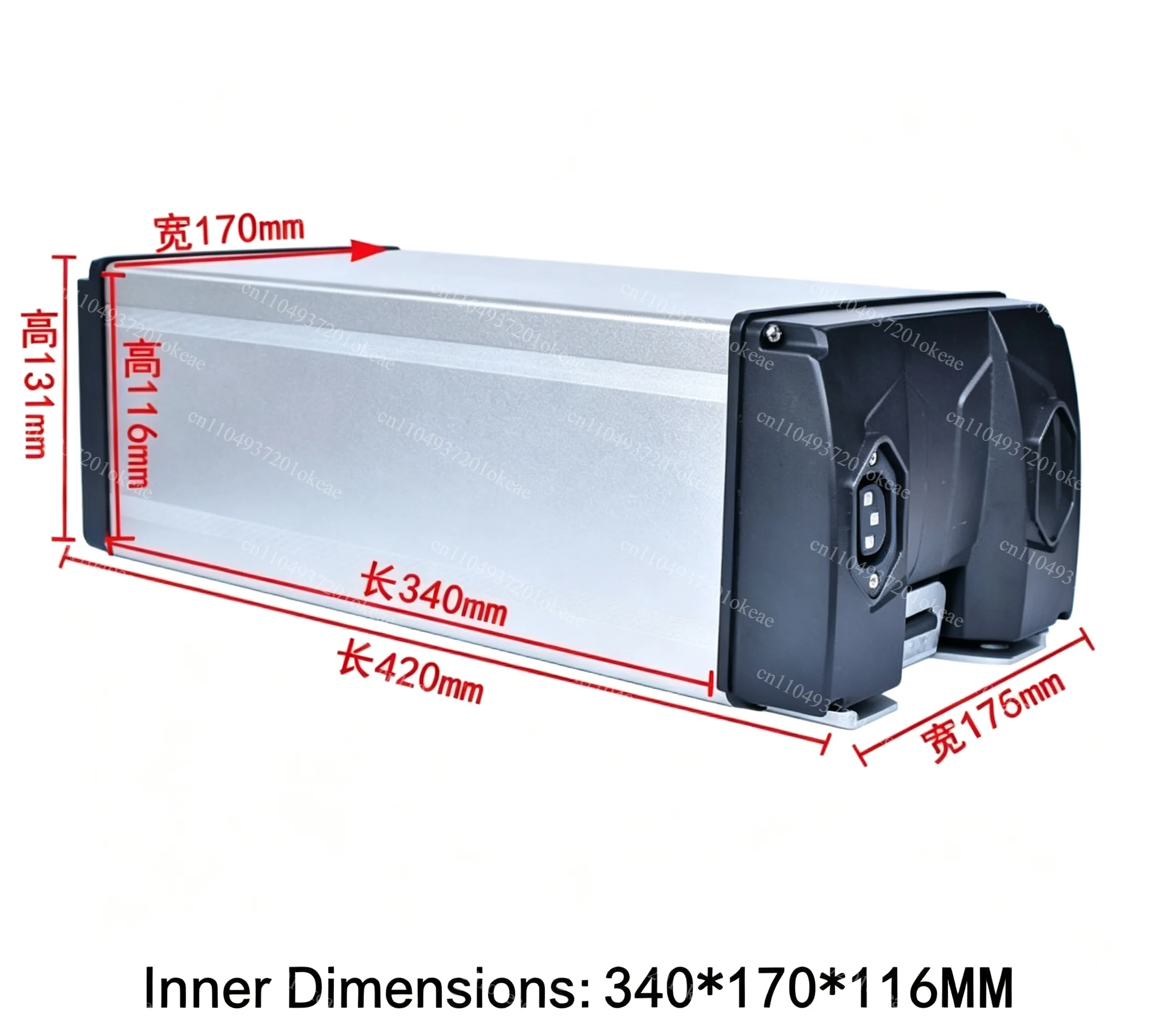 Electric Vehicle Rear Mount Battery Box Lithium Battery Housing For Folding E-Bike Rear Tail Frame