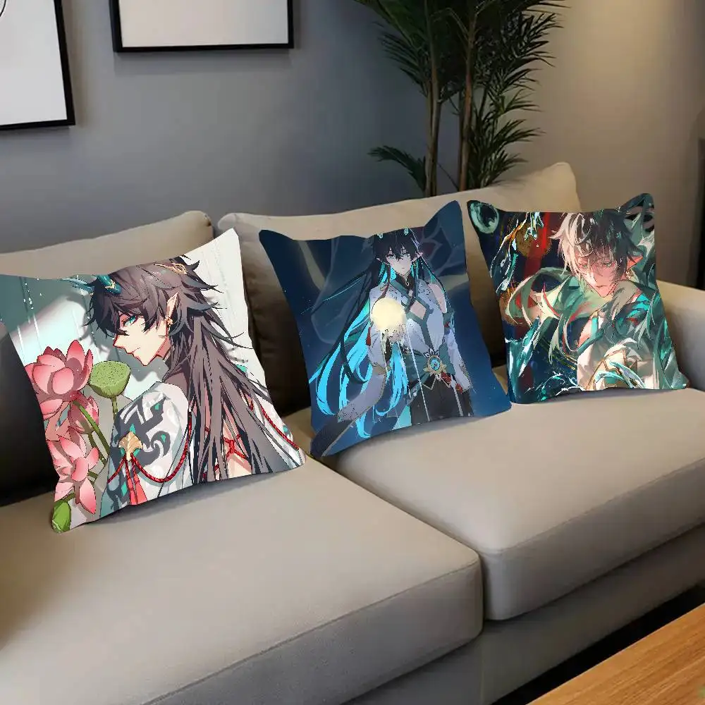Imbibitor Lunae Game Genshin Impact Pillow Case Fashion Square Pillowcase Bedroom Sofa Room Ins Decoration Leisure