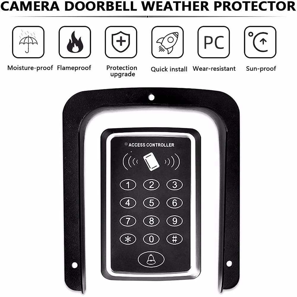 NEW HOT In Stock-Video Doorbell Rain Cover Metal Door Bells Access Control Housing For Keyboard Controller Access Doorbell Inter