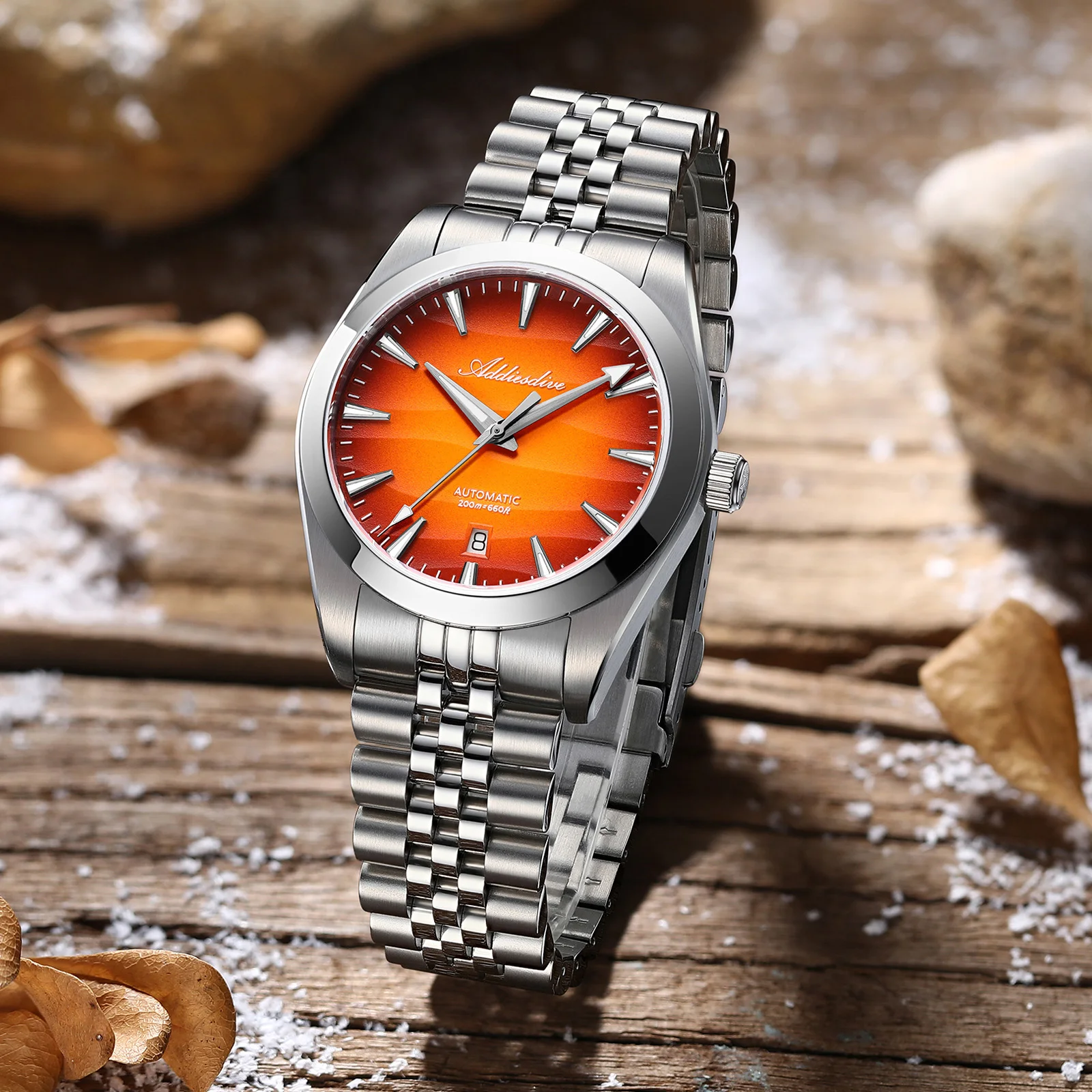 ADDIESDIVE AD2540 Men Watch Automatic 8215 Mechanical Wristwatch Super Luminous 39mm Sapphire Glass Waterproof 200m Diving Watch