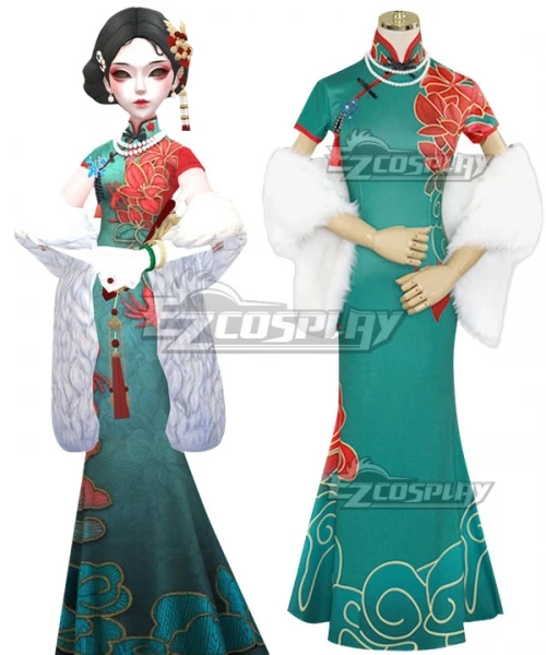 Identity V Geisha Michiko Lady Thirteen Halloween Party Girls Dress Chipao Women Christmas Cheongsam Dress Cosplay Costume E001