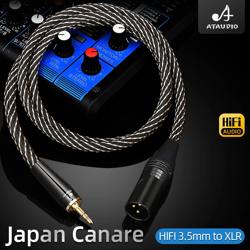 HIFI 3.5mm to XLR Audio Cable Gold Plated 3.5mm Male to XLR 3-Pin Male For Microphone Speakers Sound Consoles