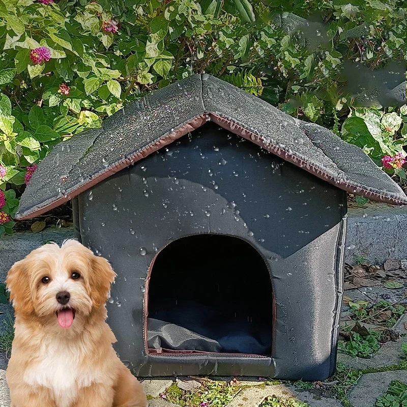 1pc Dog House for Small Dog Outside, Weatherproof Oxford Cloth Dog House Outdoor, Featuring Breathable Easy Clean Within 6kg