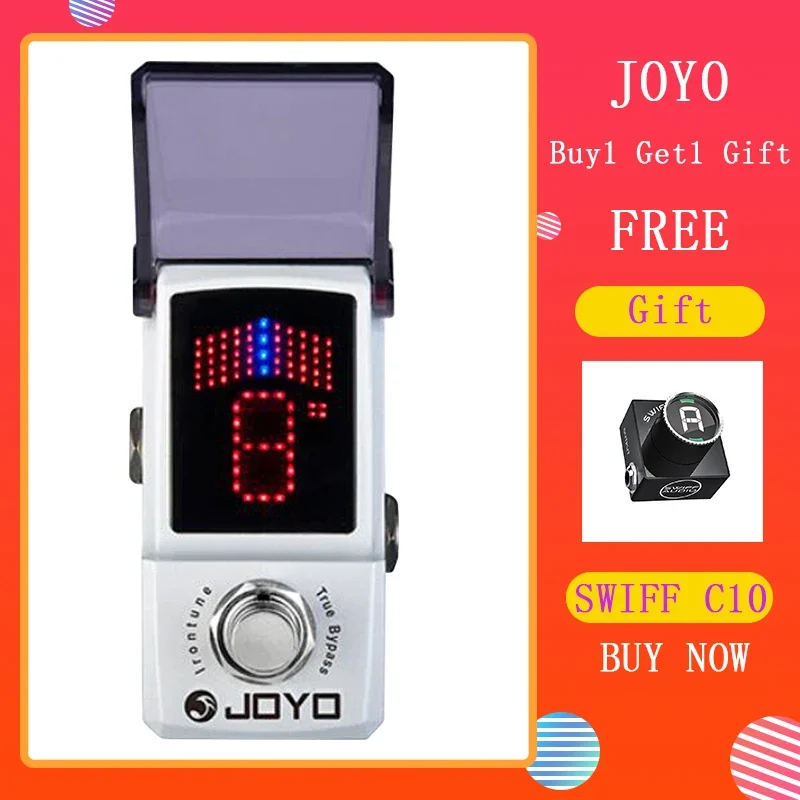 

JOYO JF-326 IRONTUNE Pedal Tuner High Sensitivity Precision Tuning Pedal with LED Display Single Effect Pedal for Guitar Bass