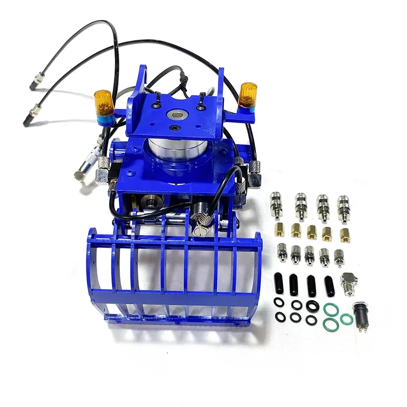 1/14 hydraulic excavator new upgraded parts E380 blue metal parts grab 270 degree rotation