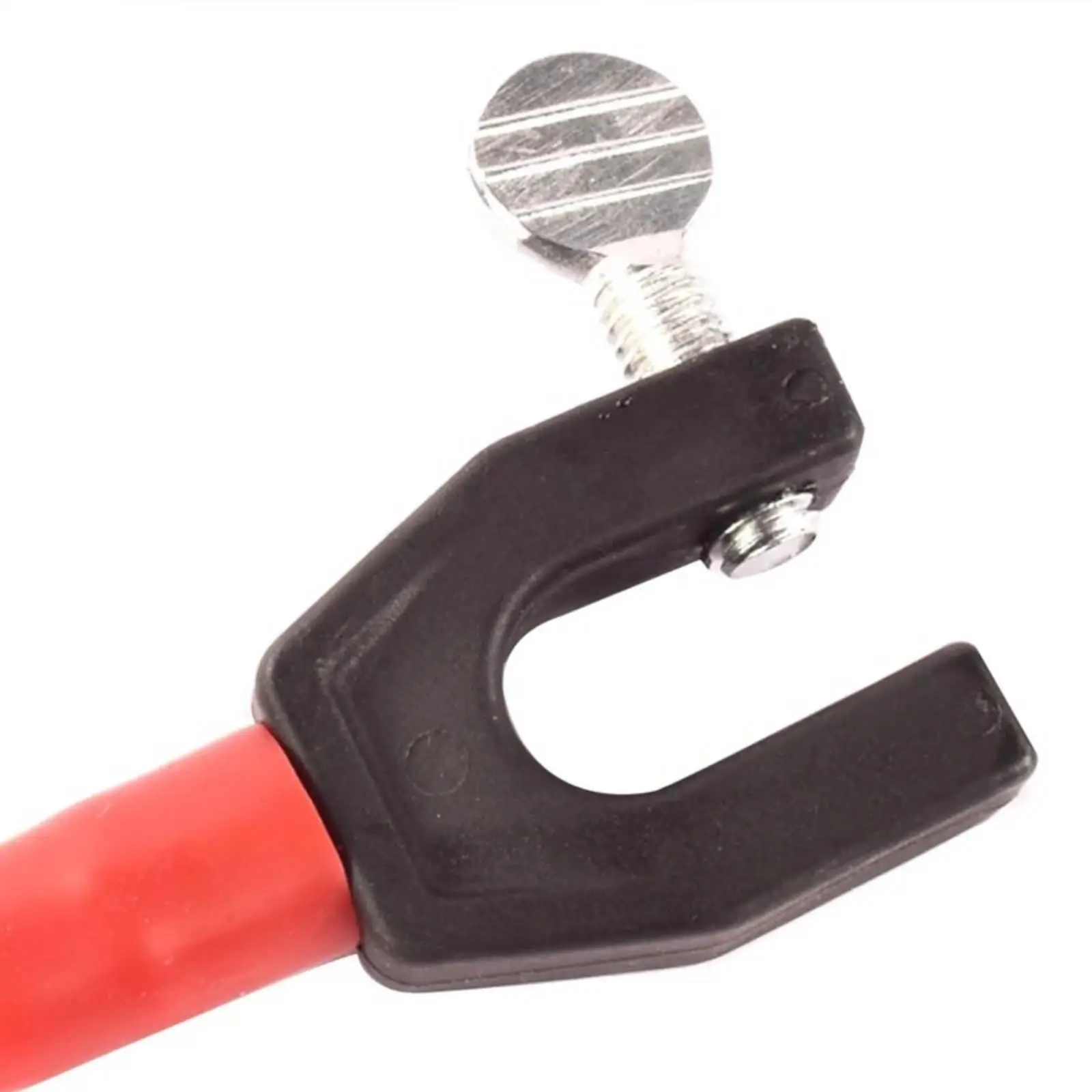 Red Ski Connector for Children Adjustable Tip Holder PP Latex Tube Zinc Screw Compact Design for Safe Ski Learning Aid