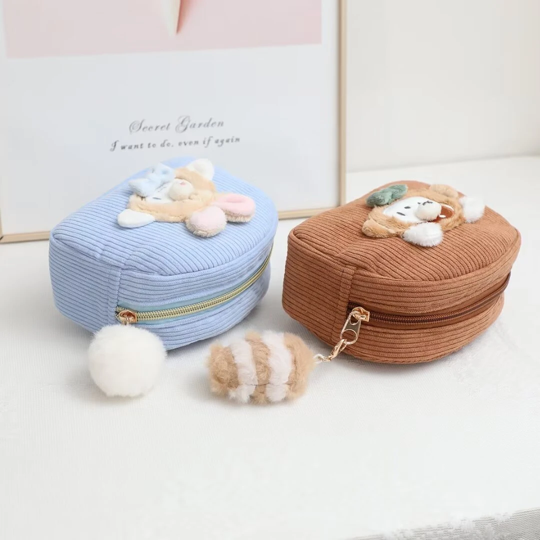 Bella borsa cosmetica Saniro My Melody Kuromi Cinnamoroll borsa per il trucco astuccio portamonete borsa in peluche per regali per studenti di