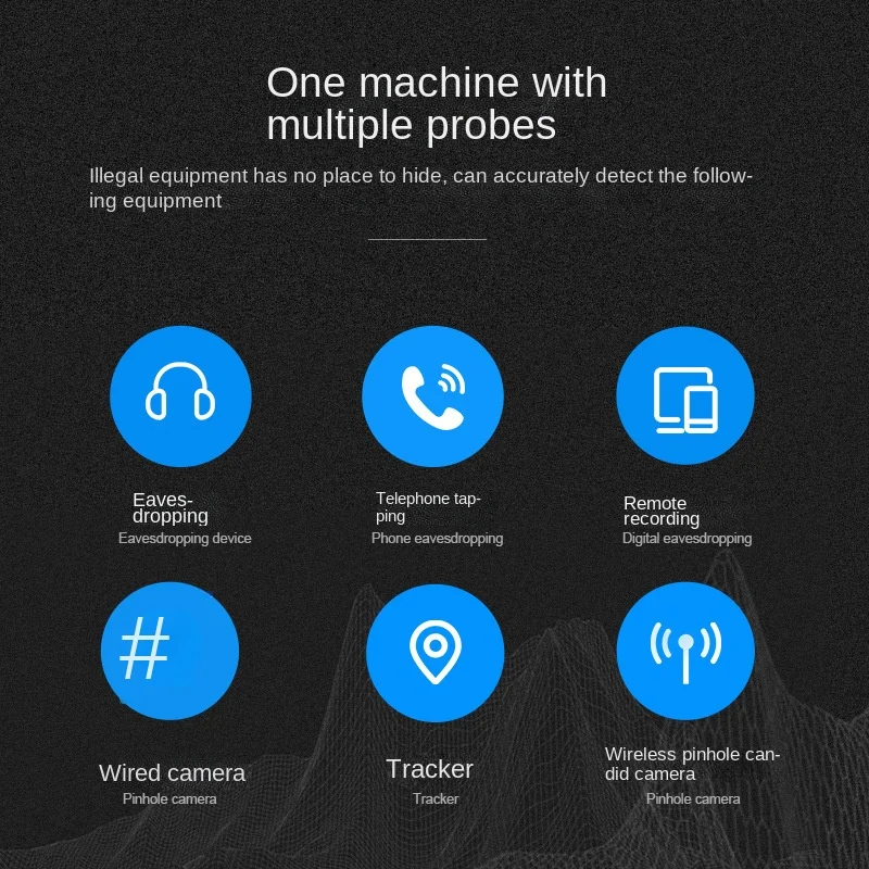 WT09 Detector Anti Eavesdropping Filming Tracking Positioning Wireless Signal Scanning GPS Strong Magnetic Positioning Detector