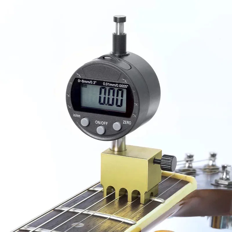 Folk Electric Acoustic Guitar String Height Gauge Digital Dial Indicator Luthier Maintenance Tool