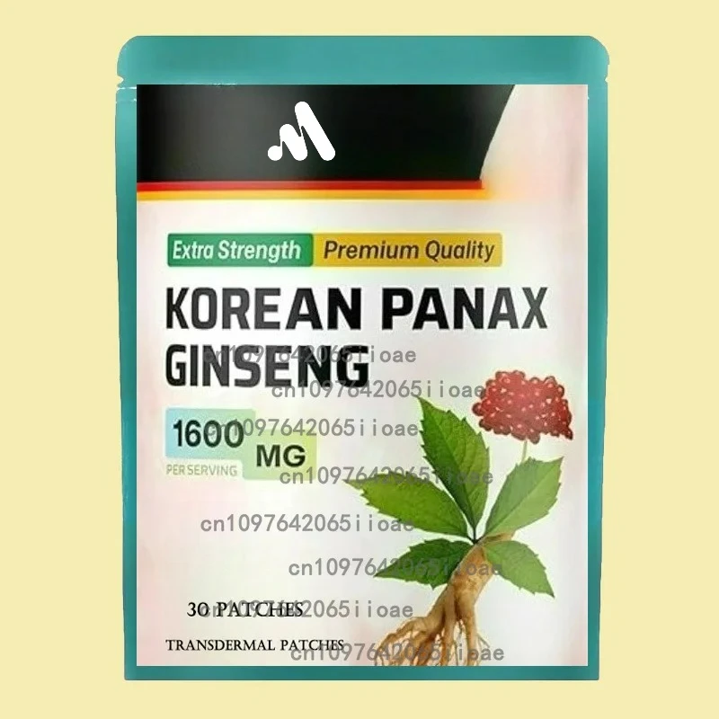 

Korean Red Panax Ginseng With Ginkgo Biloba, 30 Transdermal Patches. Immune support