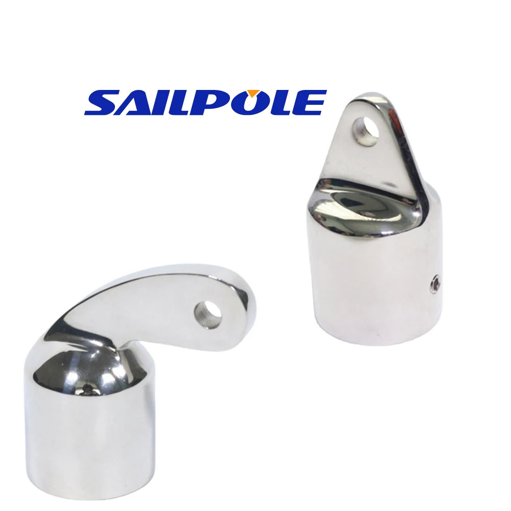 Triangle Elbow Sliding Cap 22 25mm Stainless Steel 316 Ship Yacht Sunshade Hardware Accessories Top Cap