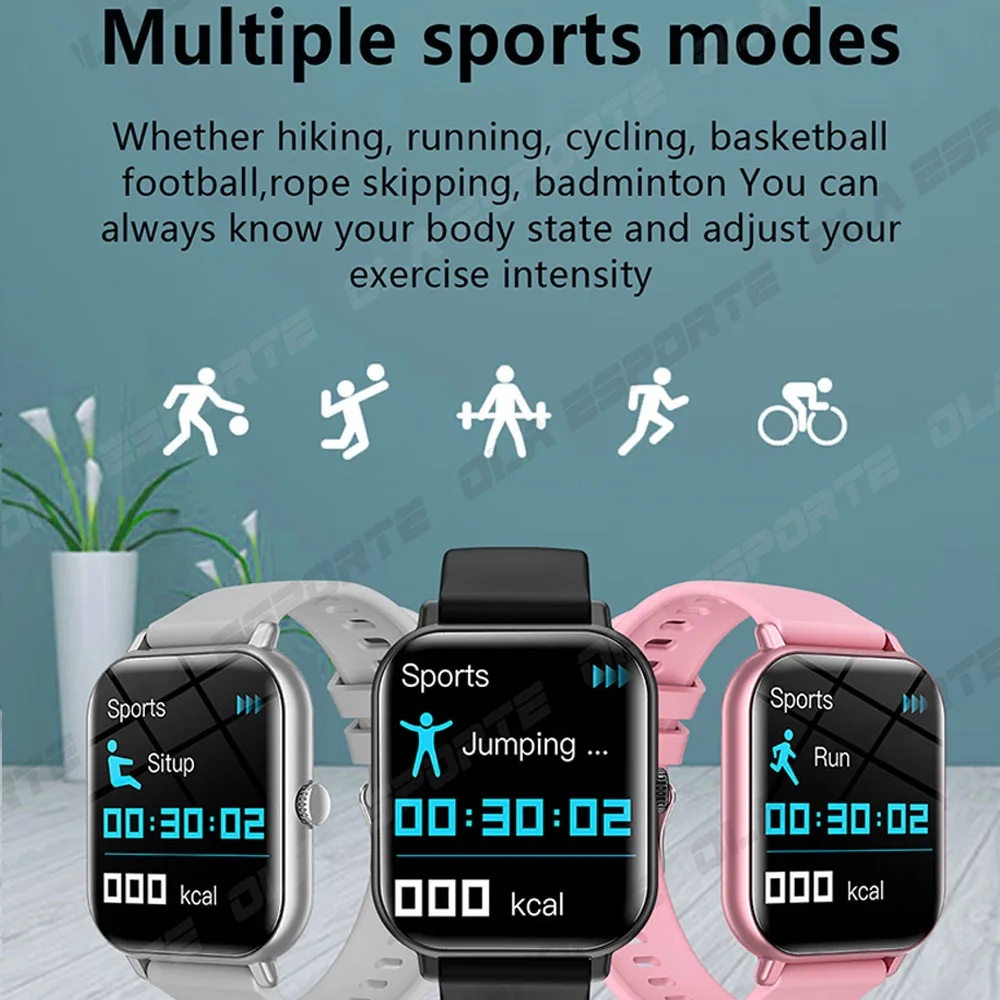 Smart Watch Men Women Gifts Full Touch Screen Sport Fitness Watches BT Call Digital Smartwatch Step Counting Wristwatch 2024 New