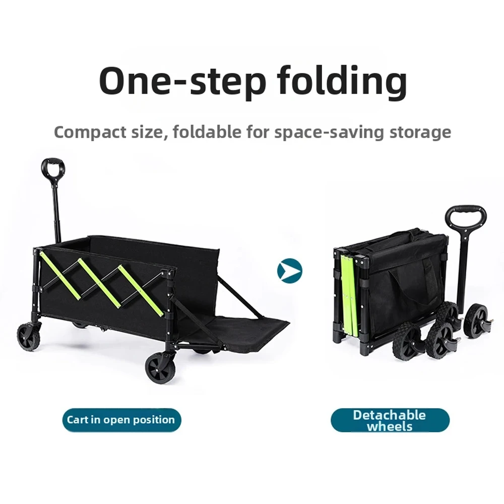 E-RIKE Foldable Utility Heavu Duty Custom Handcart Collapsible Camping Folding Trolley Wagon Cart with Detachable Wheels view 5