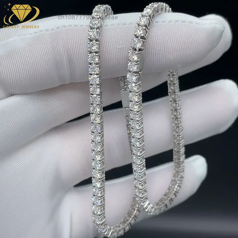 

Custom Jewelry Lab Grown Diamond Tennis Chain Necklace Lab Grown Diamond Tennis Bracelet With IGI Certified