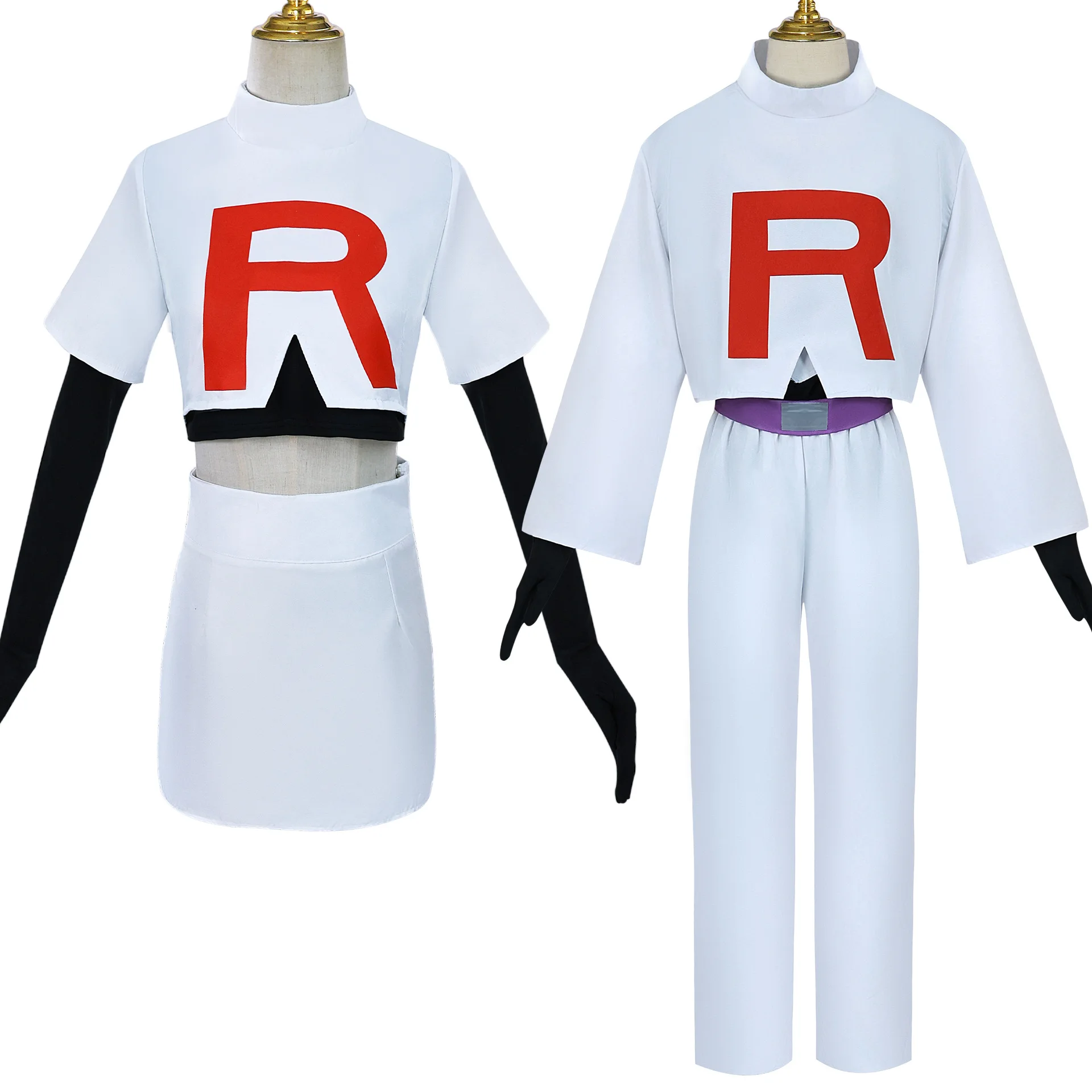 Jessie James AnimeCosplay Costume Team Rocket Jessie Musashi James Kojirou Halloween Cosplay Costume Full Set Women Men