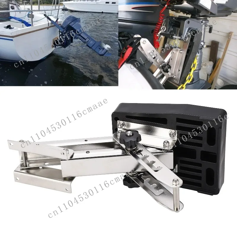 Outboard Mounting Boat Motor Stand Bracket 304 Stainless Steel 25HP 110 Lbs for 2‑Stroke  Engine