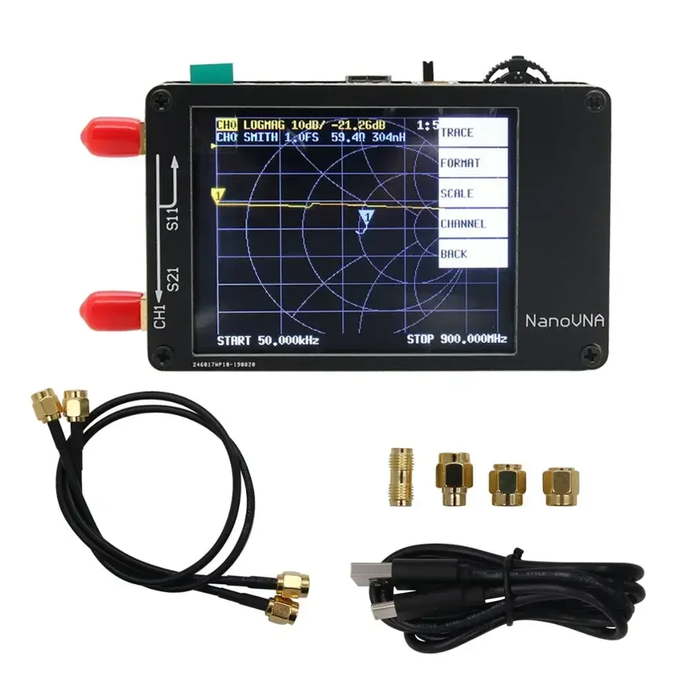 

2026 2.8\" Touch Screen Electronic Vector Network Analyzer Kit 50KHz-900MHz MF HF VHF UHF Antenna Electronic Measuring Instrumen