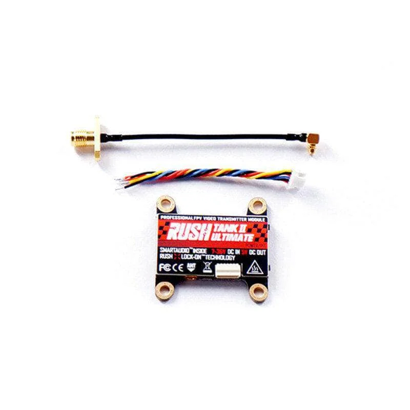 

RUSHFPV RUSH Tank II Ultimate VTX 5.8G 48CH RaceBand Pitmode 25mW 200mW 500mW 800mW Adjustable FPV VTX 2-8S for FPV Drones