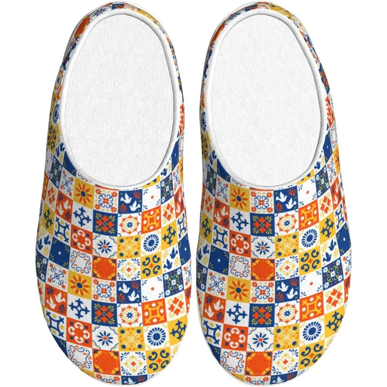 

Colorful Pumpkin Halloween Flannel TPR Cotton Non-Slip House Slippers For Women Men