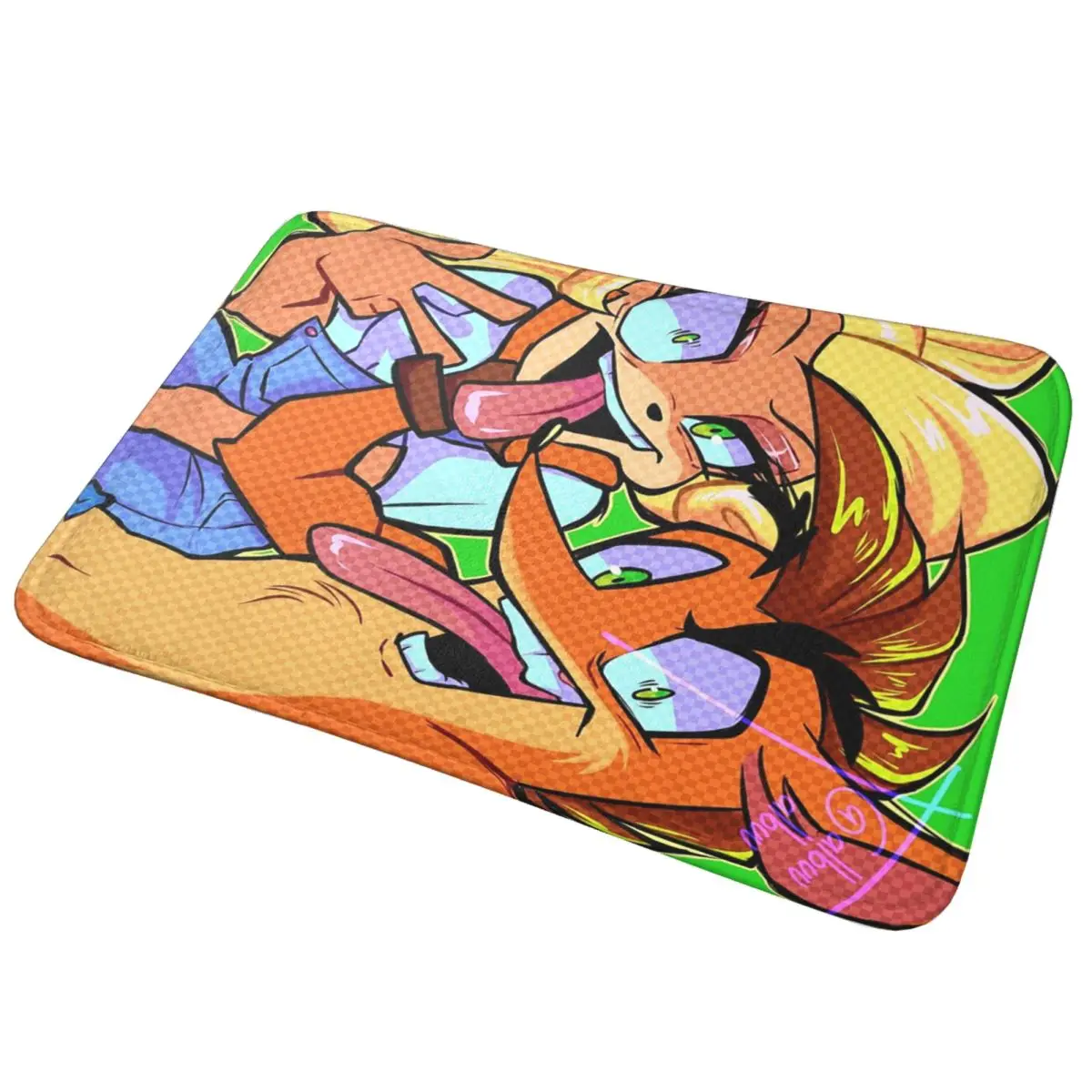 Juego Crash Bandicoot y Coco felpudo antideslizante alfombra antidesgaste para entrada de cocina hogar dormitorio alfombrillas