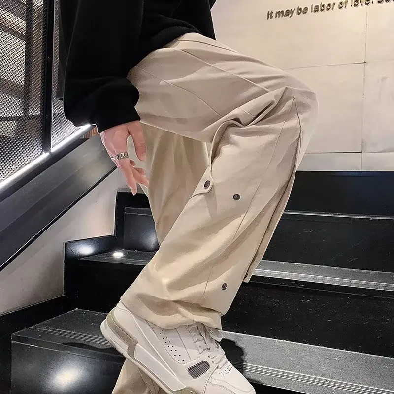 

American Vibe High Street Men's Spring Autumn Work Pants Casual Drapey Handsome Trendy Brand Versatile Loose Leg Pants