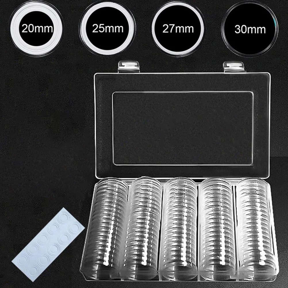 مجموعة واحدة من صندوق عرض العملات المعدنية البلاستيكية، حل تخزين مقاوم للخدش للعملات المعدنية التذكارية، وصول مريح للاستخدام على المدى الطويل