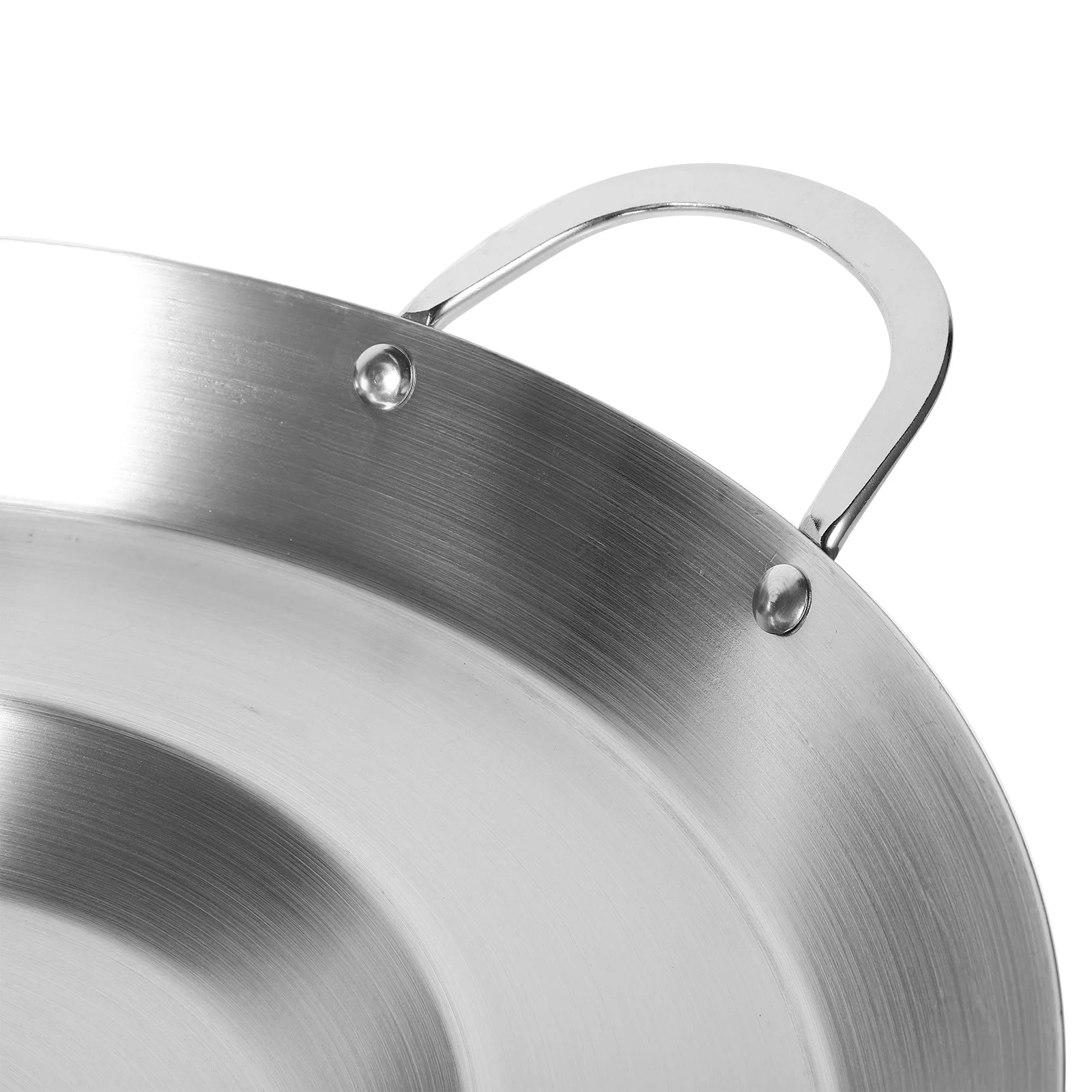 

Stainless Steel Flat Frying Pan Non-Stick Cooking Pot Portable Home Kitchen Outdoor Fryer Pot Deep Fryers Frying Pan