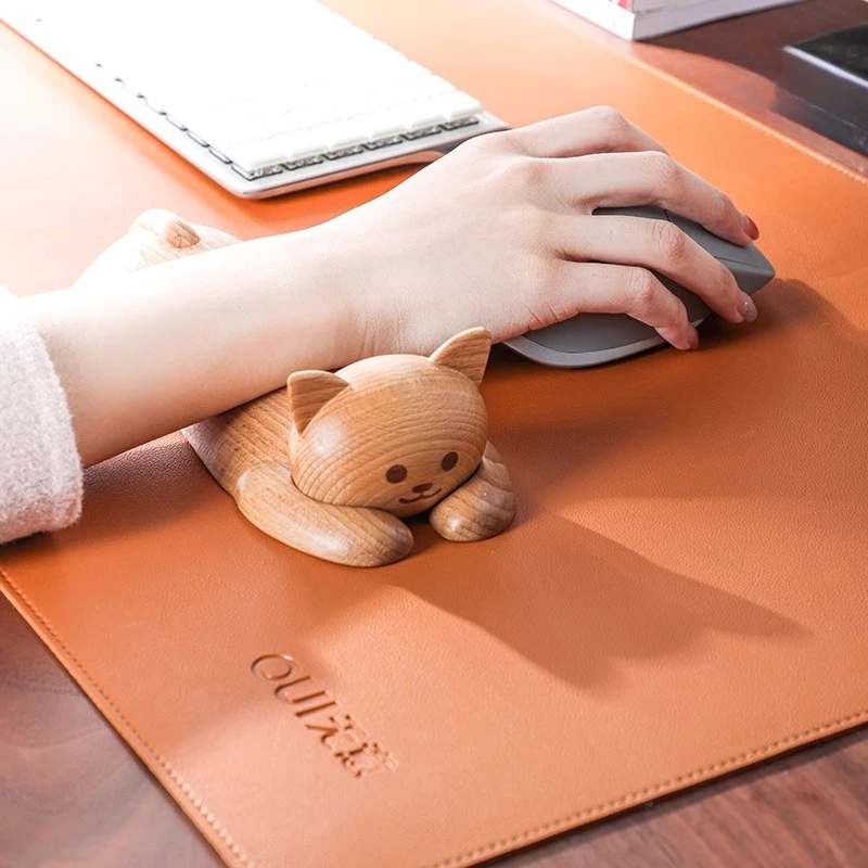 Cartoon cute cat shaped mouse pad wrist guard office mouse wrist rest study computer mouse hand rest desktop decoration ornament