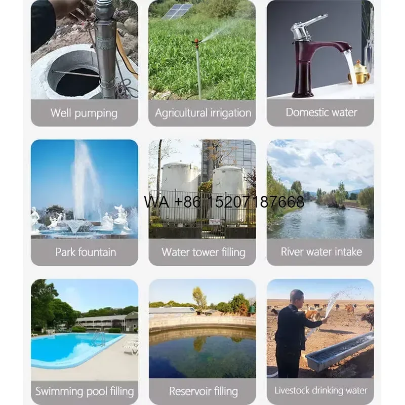 Wmwmnu Solar Water Pump for Agriculture Solar Powered Irrigation Pump