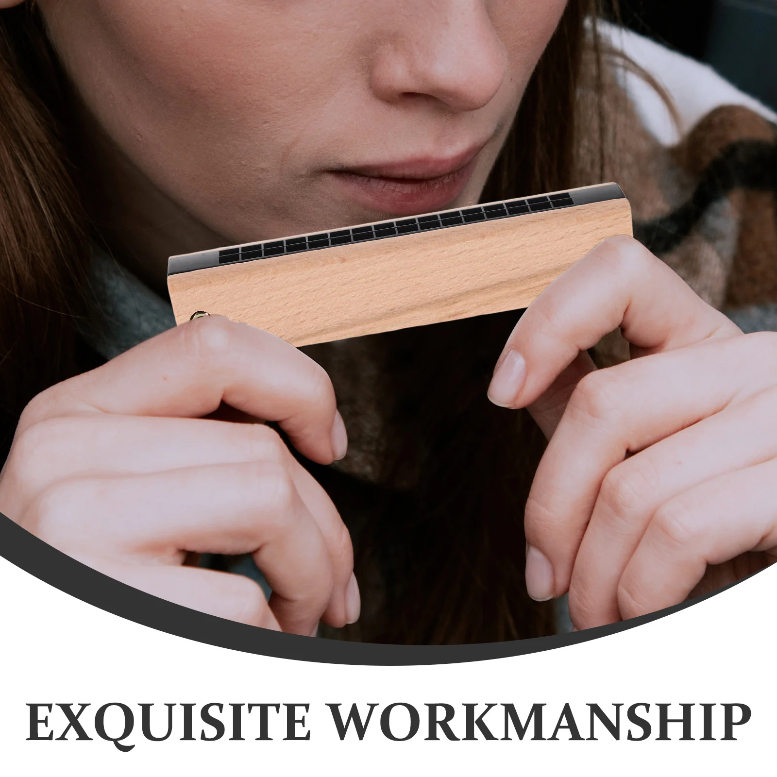 3 pçs gaita de madeira para crianças instrumento musical de fileira dupla de 16 buracos para aprendizagem precoce interação pai filho